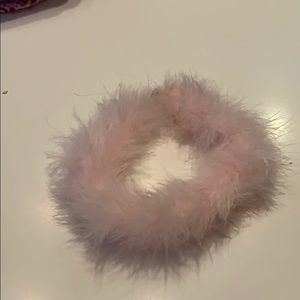 Pink fur choker
